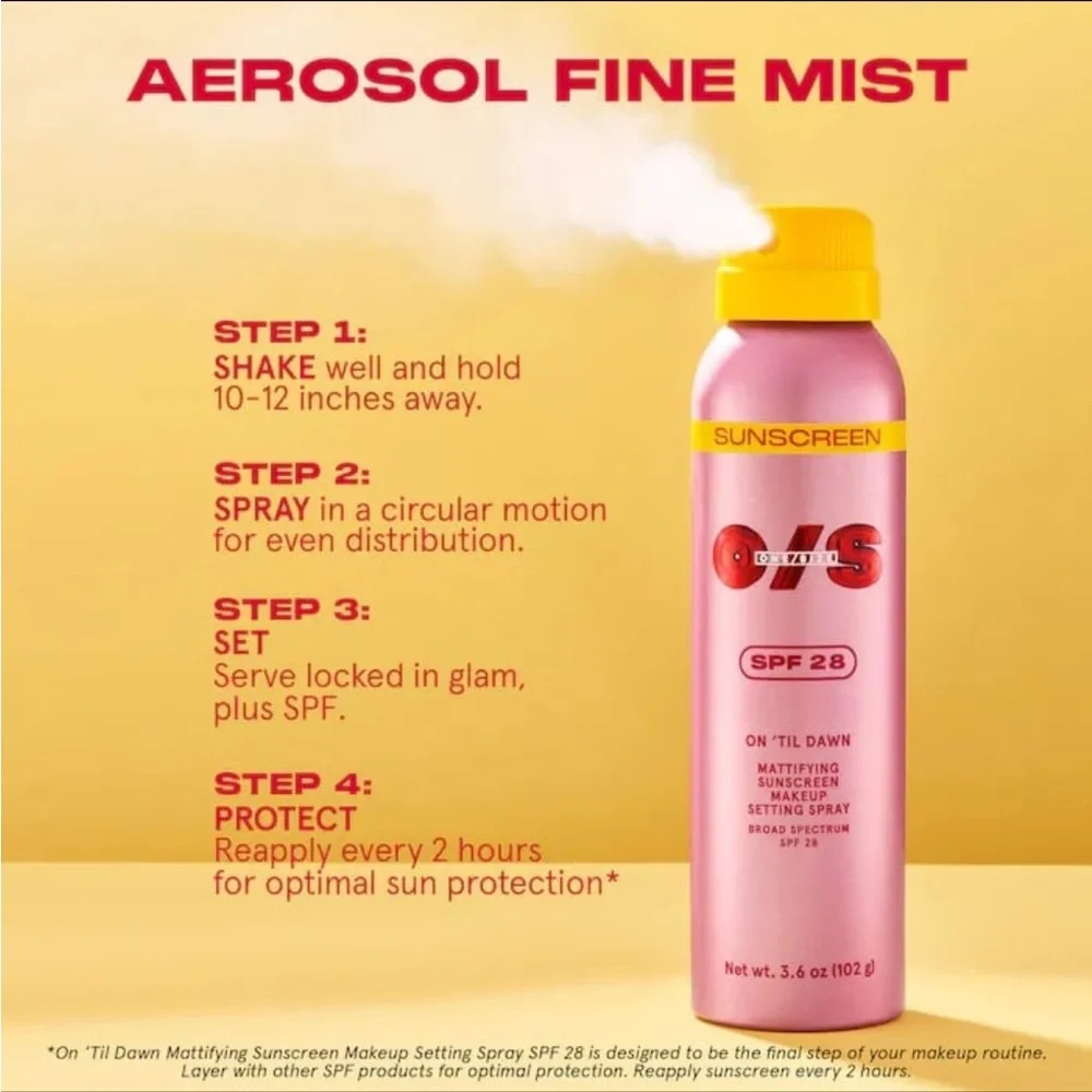 ONE/SIZE On 'Til Dawn Mattifying Sunscreen Makeup Setting Spray